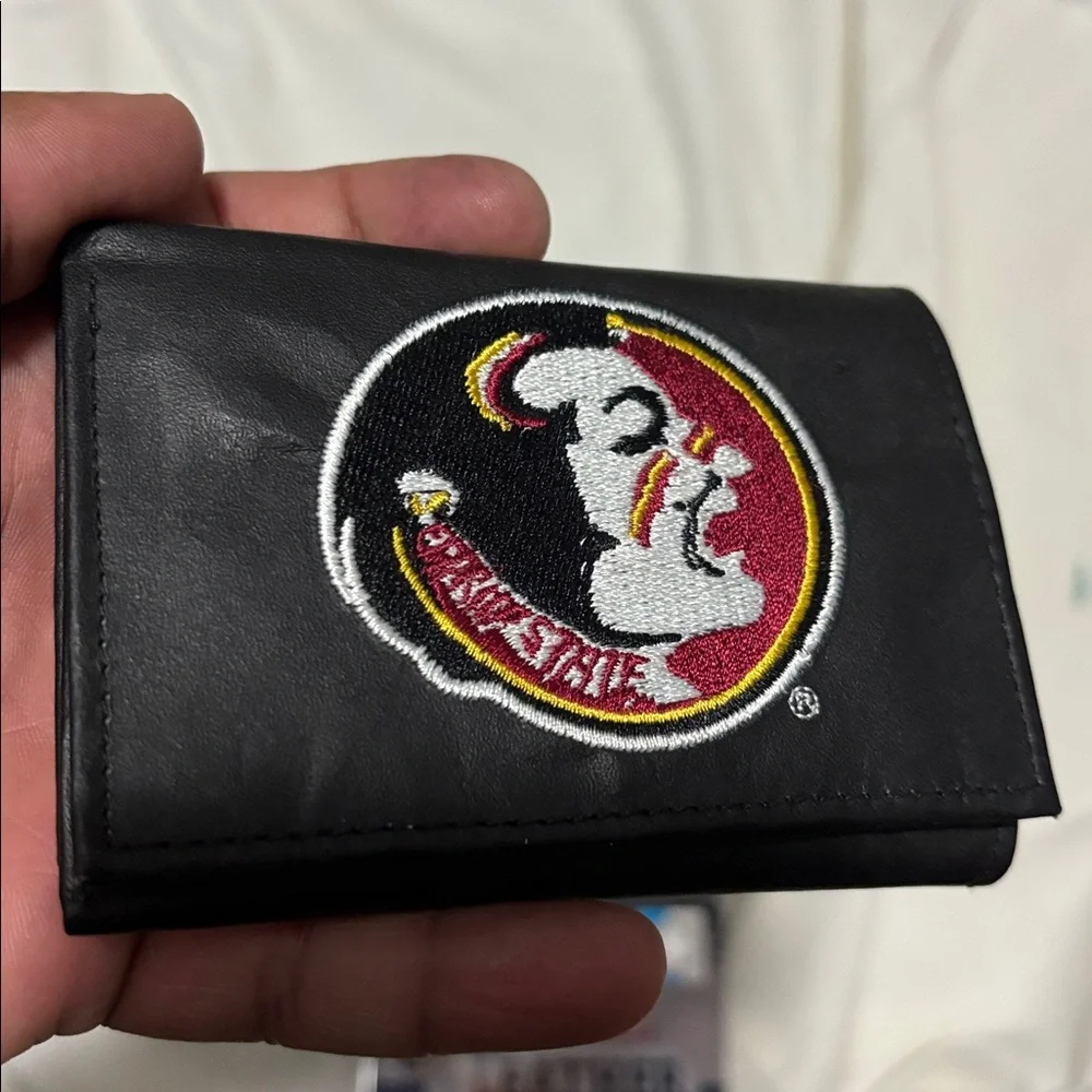 Florida State Seminoles NCAA Embroidered Leather Tri-fold Wallet